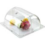 Transparent Bakery Pan Bread Bowl Dessert Display Cabinet Square Medium Chafing Dish Cover Cake Dust Roll Top Cover, Large-Capacity Bread Box, Dessert Box, Pastry Display Cabinet, Fruit Tray Plate Fresh-Keeping Cover -Transparant