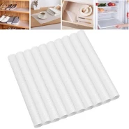 12 PCS Refrigerator Mats 18*11.5 in, EVA Refrigerator Liners for Shelves Non Slip Washable Can Be Cut Fridge Shelf Liner Waterproof Fridge Pads Mat Non Adhesive Clear Drawer Table Placemats Kitchen Cabinet Liner,for Shelves,Cabinet,Pantry,Storage, Desks