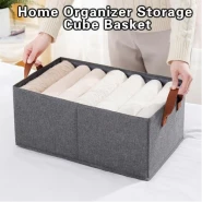 1 PC Fabric Storage Boxes Drawer 26 Litre Rectangle Storage Baskets Wardrobe Organizer Foldable Drawer Dividers Box Bins with Handles for Clothes Closet Shelves Organiser Bras Socks Underwear Ties Scarve Toys Handkerchiefs Pants Jeans Sweater