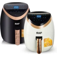 RAF 4.5L Oil Free Stainless Steel Electric smart Deep Digital 1500W Air Fryer Oven Cooker 360 Hot Air with Non-Stick Basket
