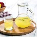 Pasabahce Bedside Night Water Carafe Set, 2 Piece, Glass Decanter, with Tumbler, Use in Bedroom, Desktop, Bathroom, or Kitchen, Use Cup as Lid, Durable Water Pitcher Juice Jug With Cup For Homemade for Juice and Iced Tea
