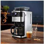 Ambiano Fresh-Aroma-Perfect Superior Drip Coffee Maker With Integrated Grinder and Smart Water Supply 1.5L Glass Coffee Maker, 24 Hour Timer, Keep Warm Plate Stainless Steel, 1050W- Multicolor