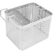 Frying Basket Square Chicken Fish French Fries Holder Mesh Strainers for Kitchen Deep Fry Basket Strainer Frying Serving Basket Mini Foods Steel Deep Fry Basket Stainless Steel Food Strainer Basket Fried