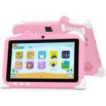 BEBE TAB Rudo Kids Tablet, 7 Inch Android 12 Tablet For Kids, 4GB RAM 6+256GB Expandable Toddler Tablet With Shockproof Case, Parental Control, Dual Camera, Kids IWAWA App Pre-Installed 2.4G/5G WiFi 6 Tablet