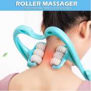 6 Roller Ball Neck Massager, Deep Tissue Handheld Trigger Point Neck Massager Tool For Soreness Muscle Pain Relief In Neck Shoulder, Back & Knee Relaxology Lightweight & Portable Silicone Massager With 6 Roller Balls -Multicolor