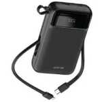 Green Lion Luzern 20000 MAh MagSafe Power Bank, Wireless Charge, Built-In Dual Cable (USB-C & Lightning Head), Digital Display, 20W PD Output, Fast Charge, Portable Cable