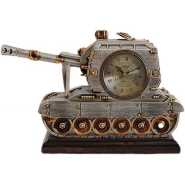 Tank Clock, Thermometer Home Decoration Clock, Desktop Clock, Movement, Desktop Alarm Clock For Your Parents, Friends, Children's Most Precious Gifts -Multicolor