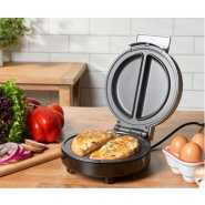 Non-Stick Frittata And Omelette Maker, Stainless Steel - Makes 2 Individual Portions Quick & Easy (2 Section, Black)