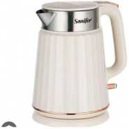 Sonifer Electric Kettle 1.3L Integrated Seamless Inner Tank 360° Rotating Cordless Power Base Concealed Stainless Steel Heating Element .Boil-Dry Protection Power Indication Light Auto Shut-Off When Boiling Is Completed- Cream