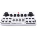 Professional Portable Mixer Recording Studio Live Sound Card Knob Design USB Audio Mixing Interface Live Broadcast for Live Broadcast Support for 12 Kinds of Warming Sound and a Key Mute,with Double Call Simple Port Design