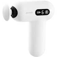 Porodo Lifestyle Mini Massage Gun 1500mAh Battery, Cordless, Digital Touch Display, 6 Adjustable Speed, Type-C Charging, Ergonomic & Low Noise Design, Portable & Lightweight - White