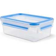 TEFAL 1L Rectangular Master Seal Plastic Food Storage Container, Keeps Food Fresher for Longer and 100 Percent Leakproof, K3021212