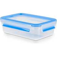 TEFAL 0.8L Rectangular Master Seal  Food Container, Leak-Proof, Microwave-Safe, BPA-Free, Dishwasher-Safe, Frost-Resistant, Blue, 2 Years Warranty, K3021812