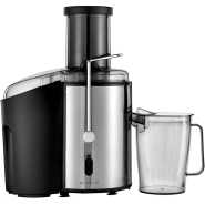 KENWOOD Accent Collection Juice Extractor with 75mm Wide Feed Tube, 800W Stainless Steel Juicer, 2 Speed, Transparent Juice Jug, Pulp Container, Anti Drip for Home, Office, Restaurant & Cafeteria JEM02.A0BK Silver/Black