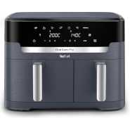 Tefal XXL Dual Easy Fry 11L Air Fryer, Dual Drawer, No Oil, Extra Crisp, Roast, Bake, Reheat, Dehydrate, 7 Pre-set Programs, Dishwasher Safe, 8+ Portions, Java-Grey, EY942BG0
