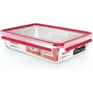 TEFAL 3L Rectangular Master Seal Glass Food Container, Clear, Food Storage, Stackable, Airtight, Oven & Freezer Safe, N1041210