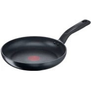 TEFAL 24cm Total Induction Frypan, Non-Stick Cookware, Thermo-Signal, Titanium Partials, 100% Safe Frying Pan, Black, Aluminium, G1520444