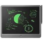 Green Lion LCD Digital Writing Pad 15" Wide Display Screen, Kid-Friendly, Compact & Lightweight, Long Battery Life, Eye Protection Technology, Gift for Kids, Adults at Home, School, Office - Gray