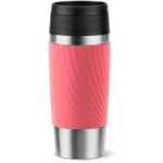 TEFAL Thermal Bottle Travel Mug Twist-Coral, Comfort Screw Lid, Quick Press Drinkware, Soft-Touch Sleeve, Travel-Ready, Reusable, 100% Leak-Proof, Keeps Drinks Cold (8 hrs) and Hot (4 hrs), 360° Drinking, N2024410
