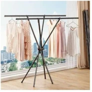 X-Shaped Drying Rack Foldable Floor-standing Folding Storage Space-free Indoor Balcony Household Bedroom Invisible Clothes Hanging Telescopic Clothes Drying Rack