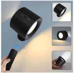 Smart LED Magnetic Sconces Cordless Wall Light Up and Down Rotatable Sleep Guard Bedroom Bedside Lamp Living Room Night Lighting - 360° Rotation Wireless Battery Operated Painting Lamp With Remote Control 3 Lighting Modes For Picture Frame