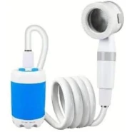 Portable Camping Shower Pump - Rechargeable Outdoor Shower Head Sprayer, Pumps Water from Bucket. Experience Refreshment Anywhere, Perfect for Camping, Hiking, Travel, Car Washing & Pet Cleaning