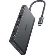 Anker 552 USB-C Hub (9-in-1) with 100W Power Delivery, [4K]@30Hz HDMI, 4 USB-C and USB-A Data Ports, Ethernet and SD/microSD Card Slot for MacBook, HP, Dell Laptops, and More