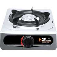 Electro Master Single Burner Gas Cooker Table-Top Gas Stove Hob Hot Plate For Heavy And Large Pot Pans- Silver