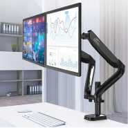 Double Arm monitor Desktop Mount for 17" to 32" - Black