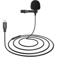 Boya BY-M2 Clip-on Usb Ios Lapel Lavalier Microphone For IPhone(19.6ft),iPhone Microphone For Video Recording MFi-Certified With Clip & Winfoam For Lightning Devices -Black