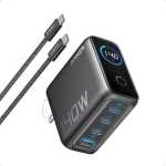 Anker Laptop Charger, 140W MAX USB C Charger, 4-Port Multi-Device Fast Charging, Advanced GaN Power Adapter, Type C Cable Intuitive Touch Controls, for MacBook, iPhone 16 Series, Samsung Galaxy, Pixel, and More