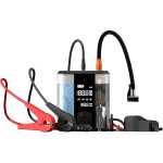 Powerology Portable Jump Start Air Compressor, 8800mAh Battery, 150PSI Pressure, 5L Petrol & 3L Diesel Engine Supported, Dual USB Output, 21.6W PD Chargning, Digital Display - Transparent