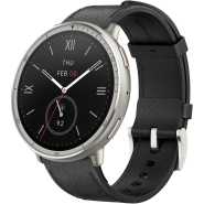Amazfit Active 2 Premium Smart Watch Fitness Tracker (Round) for Android & iPhone, 10 Day Battery, Water Resistant, GPS Maps, Heart & Sleep Monitor, HYROX Mode, Sapphire Glass, Leather + Sport Strap