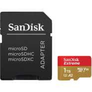 SanDisk 1TB Extreme microSDXC UHS-I Memory Card with Adapter - Up to 190MB/s, C10, U3, V30, 4K, 5K, A2, Micro SD Card- SDSQXAV-1T00-GN6MA, Gold/Red