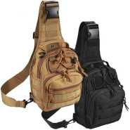 1 Piece Of Tactical Shoulder Sling Bag Small Outdoor Chest Pack Backpack for Men Traveling, Trekking, Camping, Sling Backpack Molle Outdoor Daypack Backpack with Adjustable Strap Chest Bag Concealed Carry Shoulder Bag for Range, Travel, Outdoor Sports