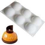 2 Pcs 3D Spiral Swirl Shape Silicone Baking Mold for Mousse Cake, French Dessert Chocolate Mold 6 Cavity Spiral Cake Mold Half Buns Styling Baking Pan for Christmas Cake Mold Chocolate Brownie, Ice Cream, Cheesecake, Diy Baking Mold