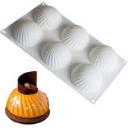 2 Pcs 3D Spiral Swirl Shape Silicone Baking Mold for Mousse Cake, French Dessert Chocolate Mold 6 Cavity Spiral Cake Mold Half Buns Styling Baking Pan for Christmas Cake Mold Chocolate Brownie, Ice Cream, Cheesecake, Diy Baking Mold