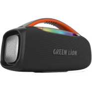 Green Lion Beam Pro Portable Speaker , 120W Power USB Flash Drive, TF Card Slot Aux Input Wireless Microphone, IPX6 Waterproof, 8 Light Modes, Extra Bass, 360° Audio, Multi-Input Support (AUX/USB-C/TF/MIC)