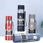 JIAKANG (JK) 1 Piece Of 1000ml Portable Outdoor Water Cup Stainless Steel Vacuum Bottle Themos Flask- Multicolor