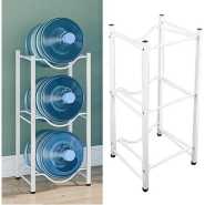 3Tier Water Cooler Jug Rack,Water Cooler Jug Holder Storage, 5-Gallon Water Bottle Storage Rack Detachable Heavy Duty Water Bottle Cabby Rack for Home, Office Organization- Multicolor