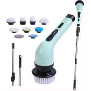 Wireless Rotatable 7-in-1 Electric Cleaning Brush For Windows Toilet Kitchen Wall Cleaner LED Display Handheld Shower Scrubber Bathroom Cleaning Tools- Multicolor