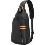 Porodo Gaming Water-Resistant PU Sling Bag With USB-C Port - Black