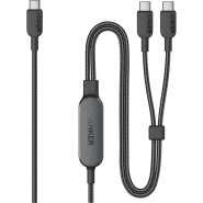 Anker USB C Cable, 4 ft 2-in-1 USB C to USB C Cable 140W Max, Fast Charging for iPhone 16/16 Pro/16 Pro Max/16 Plus/15 Series, Samsung S25/S24/S23, MacBook Air/Pro, Lenovo, HP, iPad, and More (USB 2.0, Braided) Black