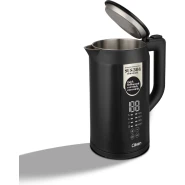 Clikon 1.7L Premium Electric Kettle with Digital Temperature Display, 1850-2200W Power, Fast Boil & Keep Warm Function 1.7 L 2200 W CK5148 Black