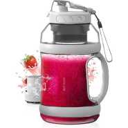 Green Lion 18000 RPM Mega Pro Portable Blender 4000mAh, Stainless Steel Blades, 2000ml Bottle Capacity, Durable Material, Type-C Charging, Easy to Carry- White