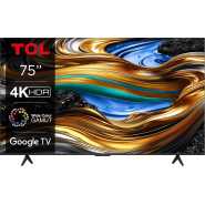 TCL 65 Inch UHD 4K HDR Google TV 75P755; 120Hz Refresh Rate, Smart Android LED TV, HDR10+, Motion Clarity, UniBody Design, Bluetooth, Youtube, Netflix, Prime Video, Google Play, Chromecast Built-In, With Inbuilt Free To Air Decoder - Black