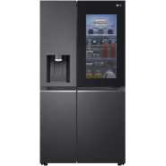 LG 674L Side by Side Fridge GC-X257CQES- InstaView, UVnano™ Dispenser, HygieneFresh+™, Water & Ice Dispenser, Child Lock, ThinQ Refrigerator - Matte Black