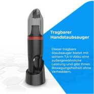 Portable Mini Handheld Vacuum Cleaner, Cordless, 6000 PA, 20 Minutes of Autonomy, Accessory for Car and Home