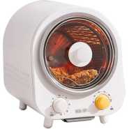 4.5L Drum Oil Free Stainless Steel Electric Deep Hot Air Fryer Oven Cooker 360 Hot Air with Non-Stick Basket