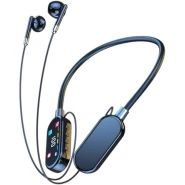 K02 Color Screen Headset LED Battery Hanging Neck Design for Sports Call Noise Reduction Singing Ear Return Microphone Speaker & Built-in Mic - Wireless Bluetooth Earbuds Compatible with iOS/Android/HarmonyOS for Back to School